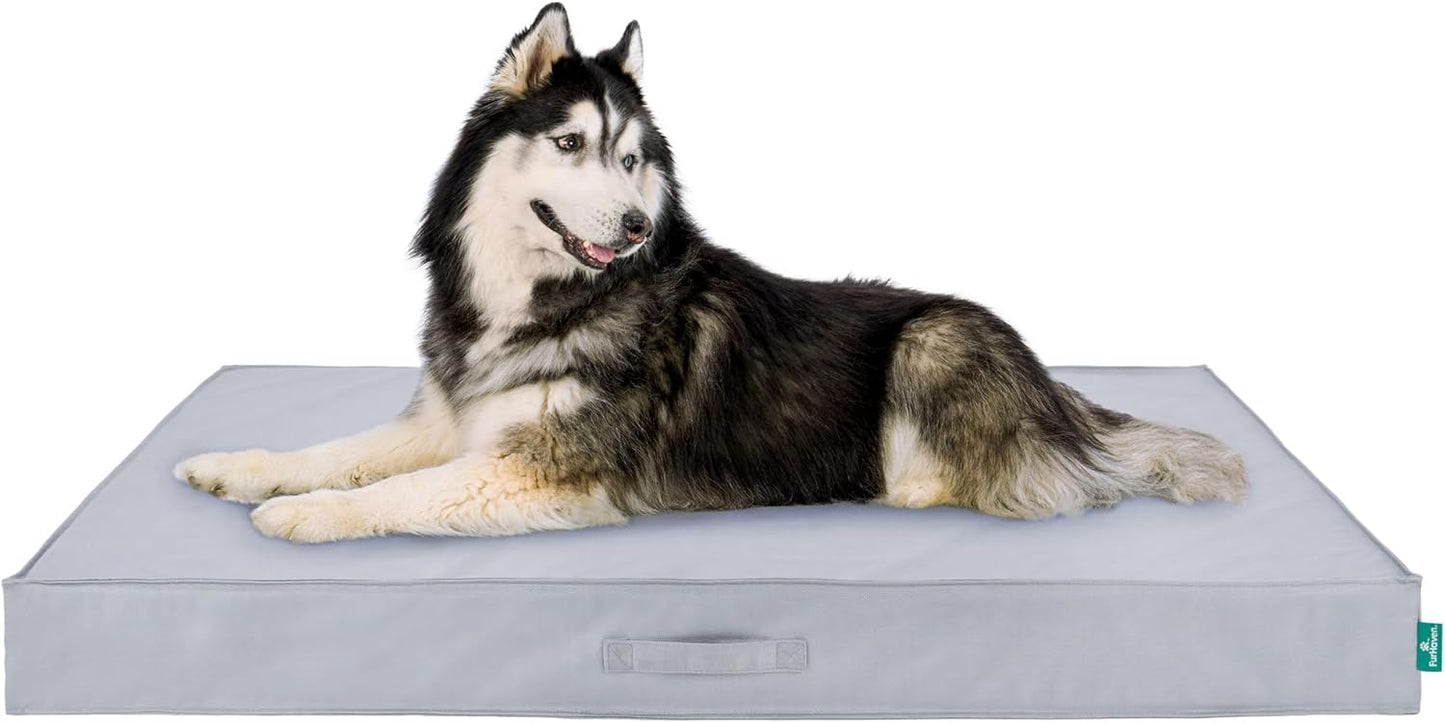 Premium Indoor-Outdoor Deluxe Mattress Pet Bed, Gray Mist, JumboPlus