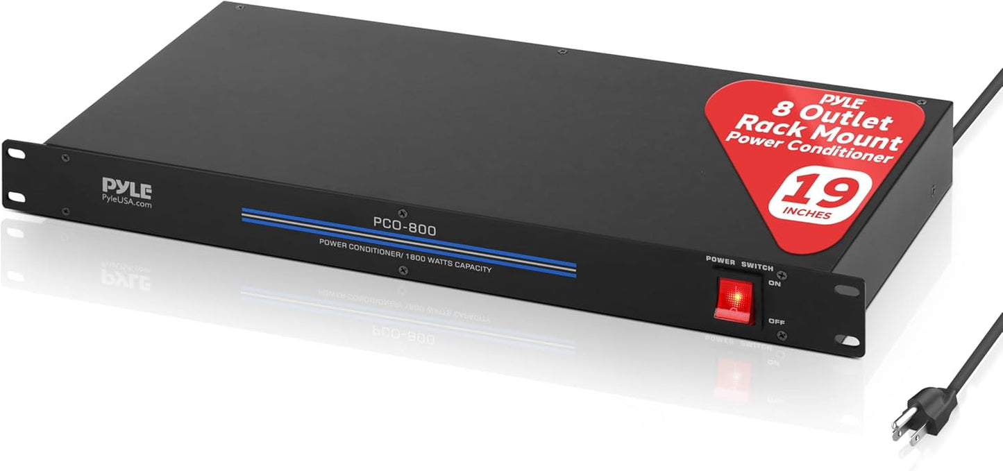 Pyle-Pro PCO800 19'' Rack Mount 1800 Watt Power Conditioner w/ 8 Outlets