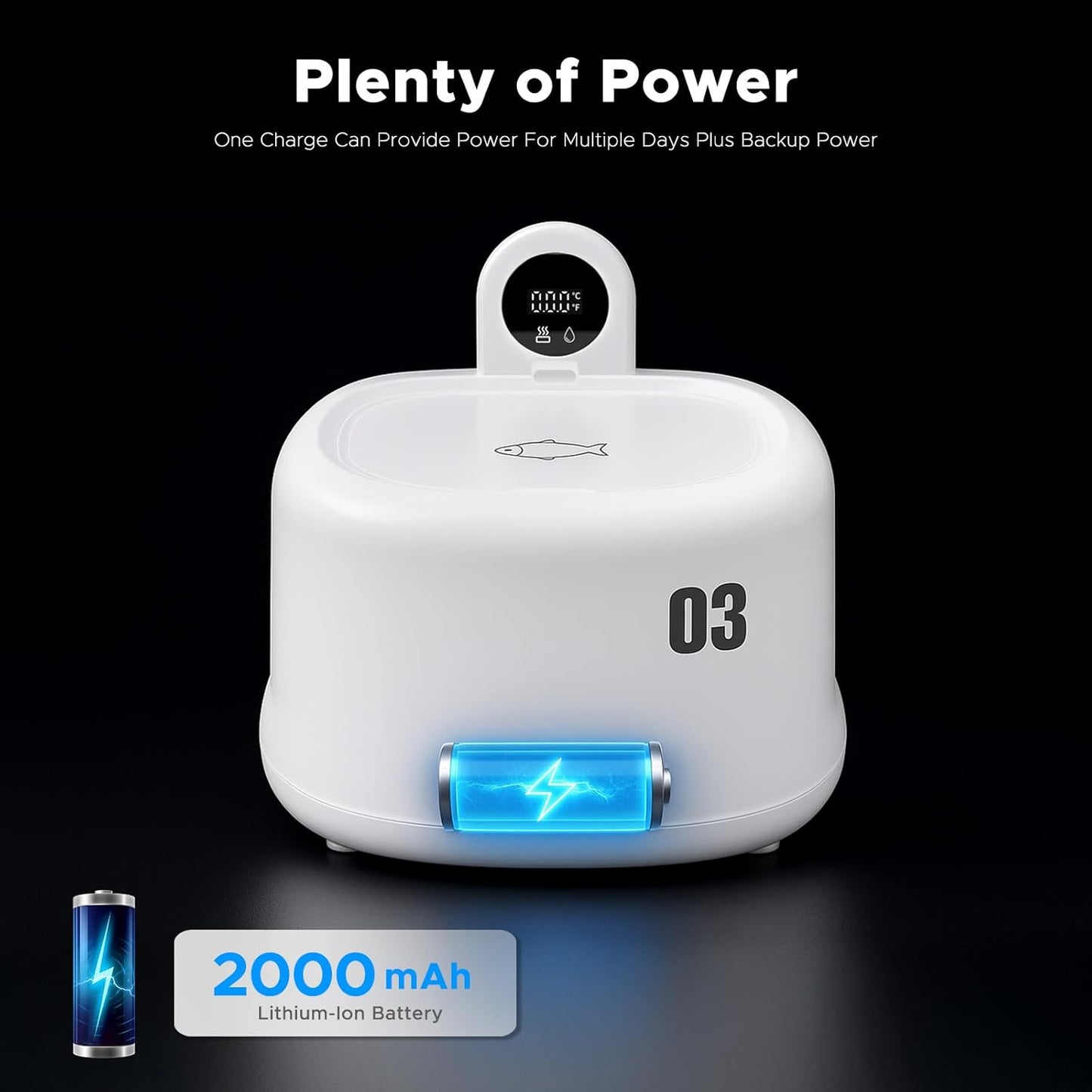 Cat Water Fountain, 2.5L Automatic Pet Water Dispenser with Ultra Filtration, Wireless Pump & Thermostatic Control, Quiet Indoor Cat Dog Fountain, Multi-Stage Filter for Clean Water