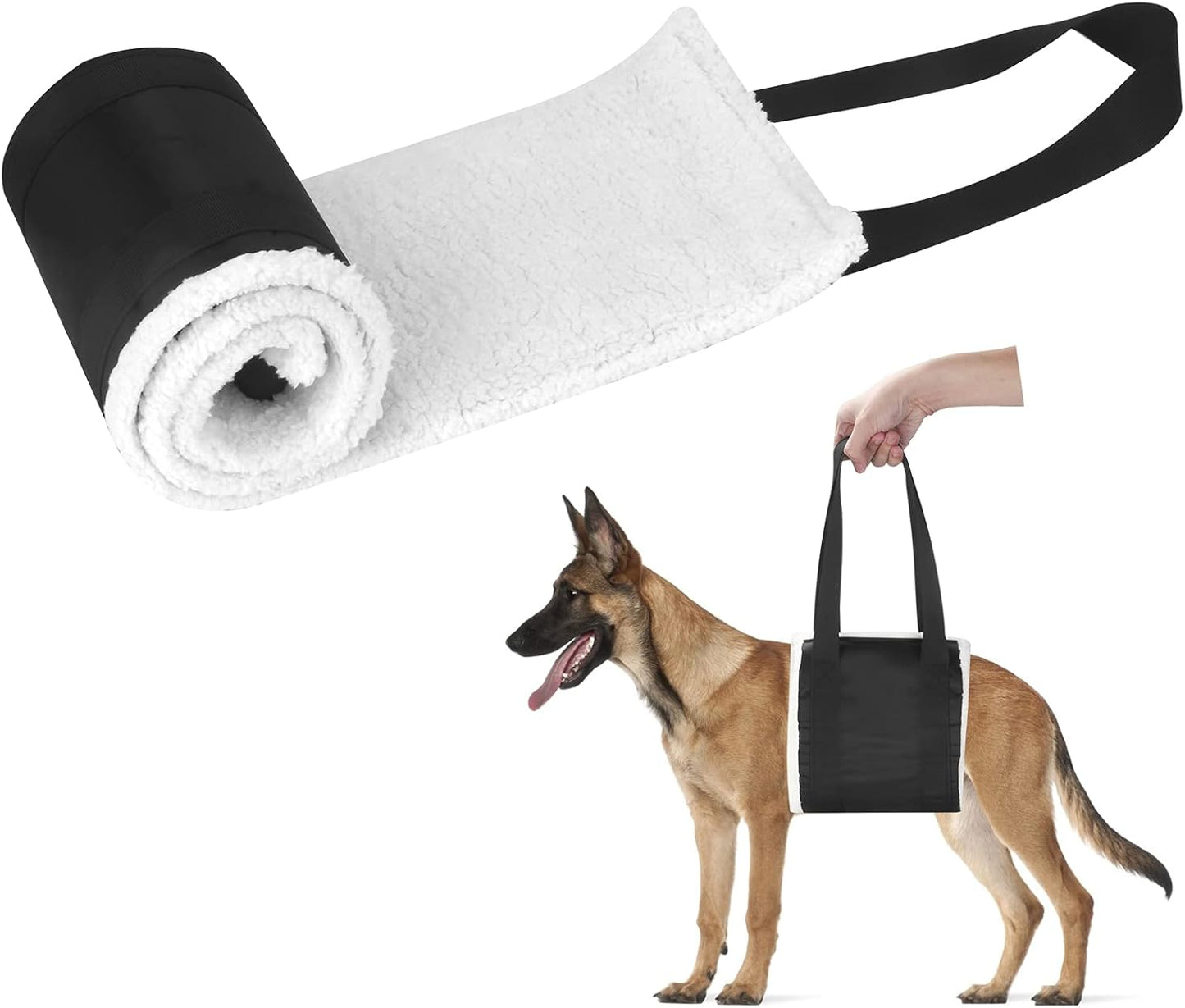 Soft Support Harness Lifting Sling - Mobility Aid for Medium Large Senior Dogs With Weak Legs - Front Rear Leg Support for Surgery Rehabilitation