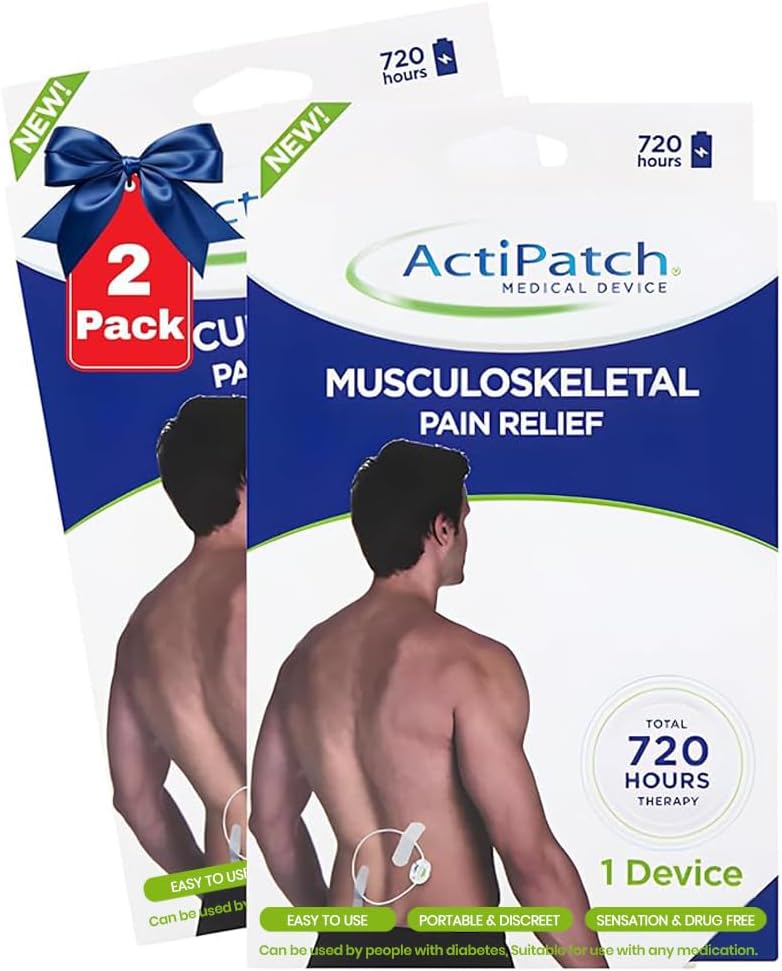 Mint Bucket ActiPatch Wearable Pain-Relief Device, 2-Pack Bundle – Pulsed Shortwave Therapy Loop for Back, Knee, Hip & Joint Discomfort, Long Lasting Leg Pain Relief Product