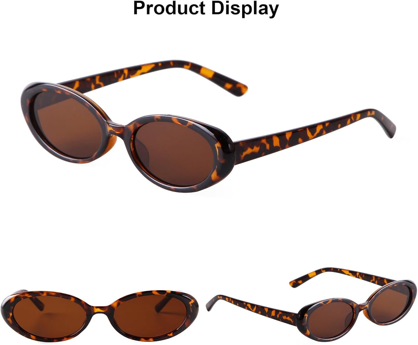 90s Sunglasses for Women Men Retro Small Oval Sunglasses