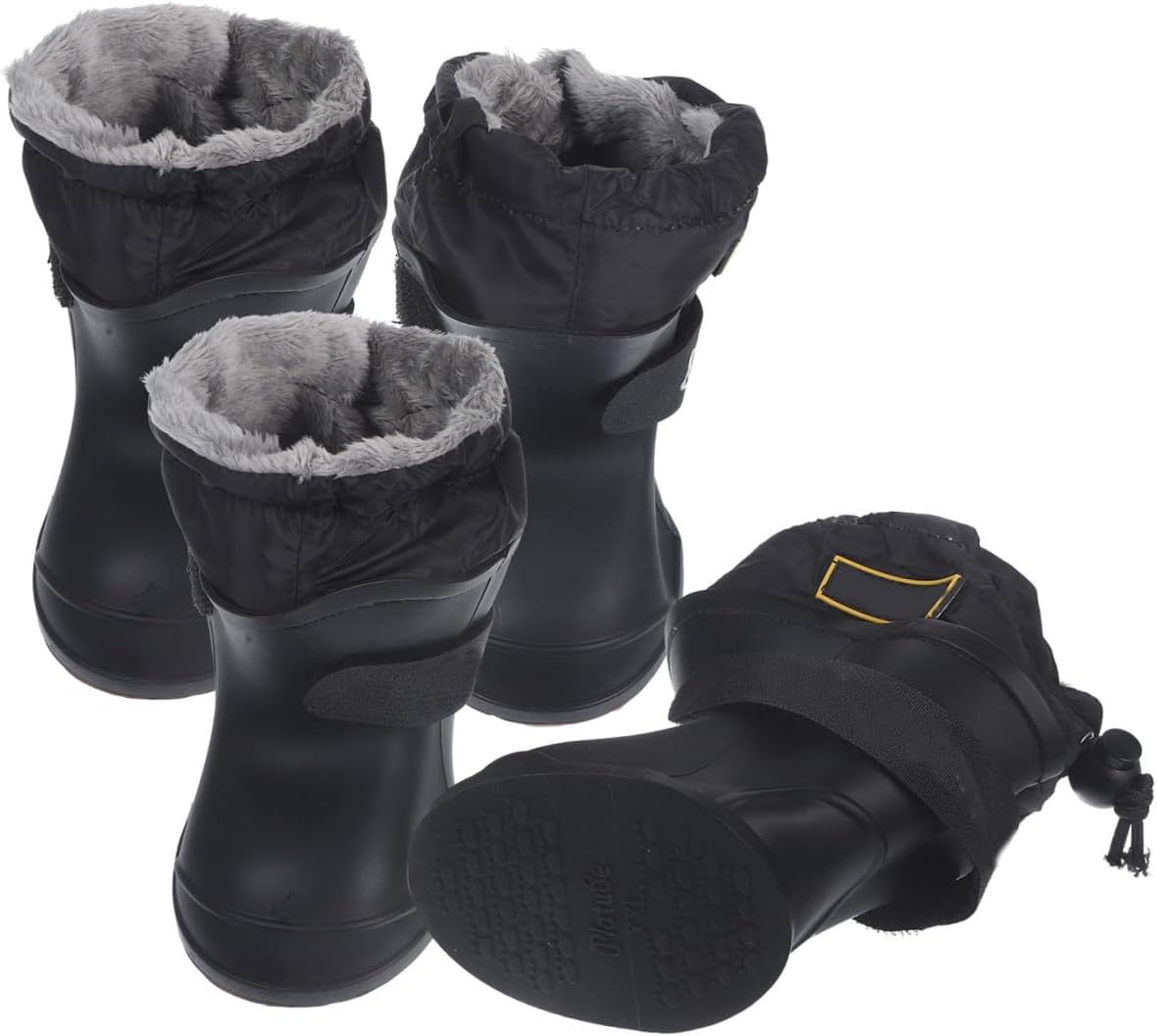 Waterproof Pet Rain Boots Non-Slip Silicone Dog Rain Shoes Black XXL Outdoor Paw Protectors for Large Medium Small Dogs