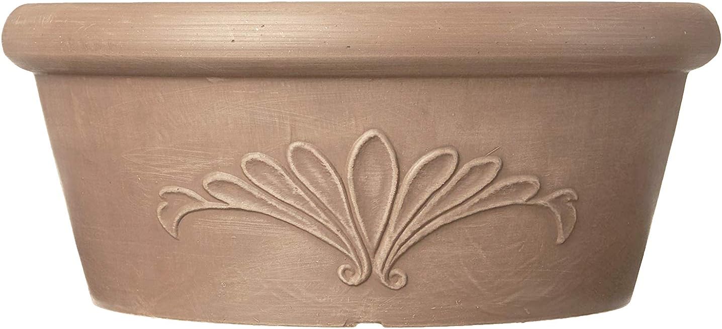 Arcadia Garden Products PSW TA30TP Plastic/Stone/Wood Composite Bulb Pan – No Drainage Hole (Drillable), Planter Bowl for Succulents, Bonsai, Fairy Gardens, Herbs,12-Inch, Taupe