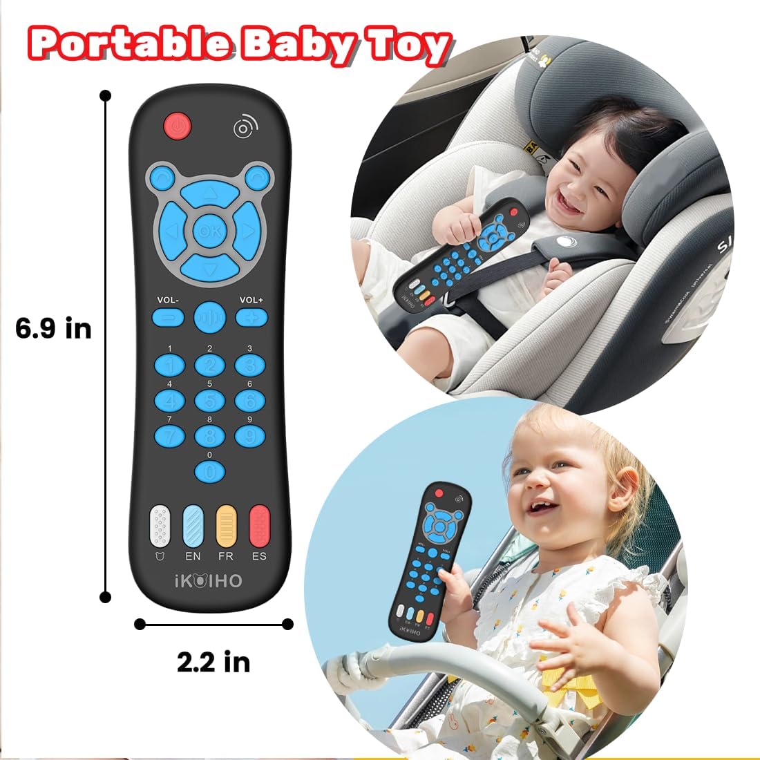 Baby Remote Control Toy for 1 Year Old Boys Girls Gifts Realistic Toddler TV Remote Toy with Music and Light Early Education Learning Toy Remote Kid Infant Baby Toys for 6 to 12 Months 12 to 18 Months