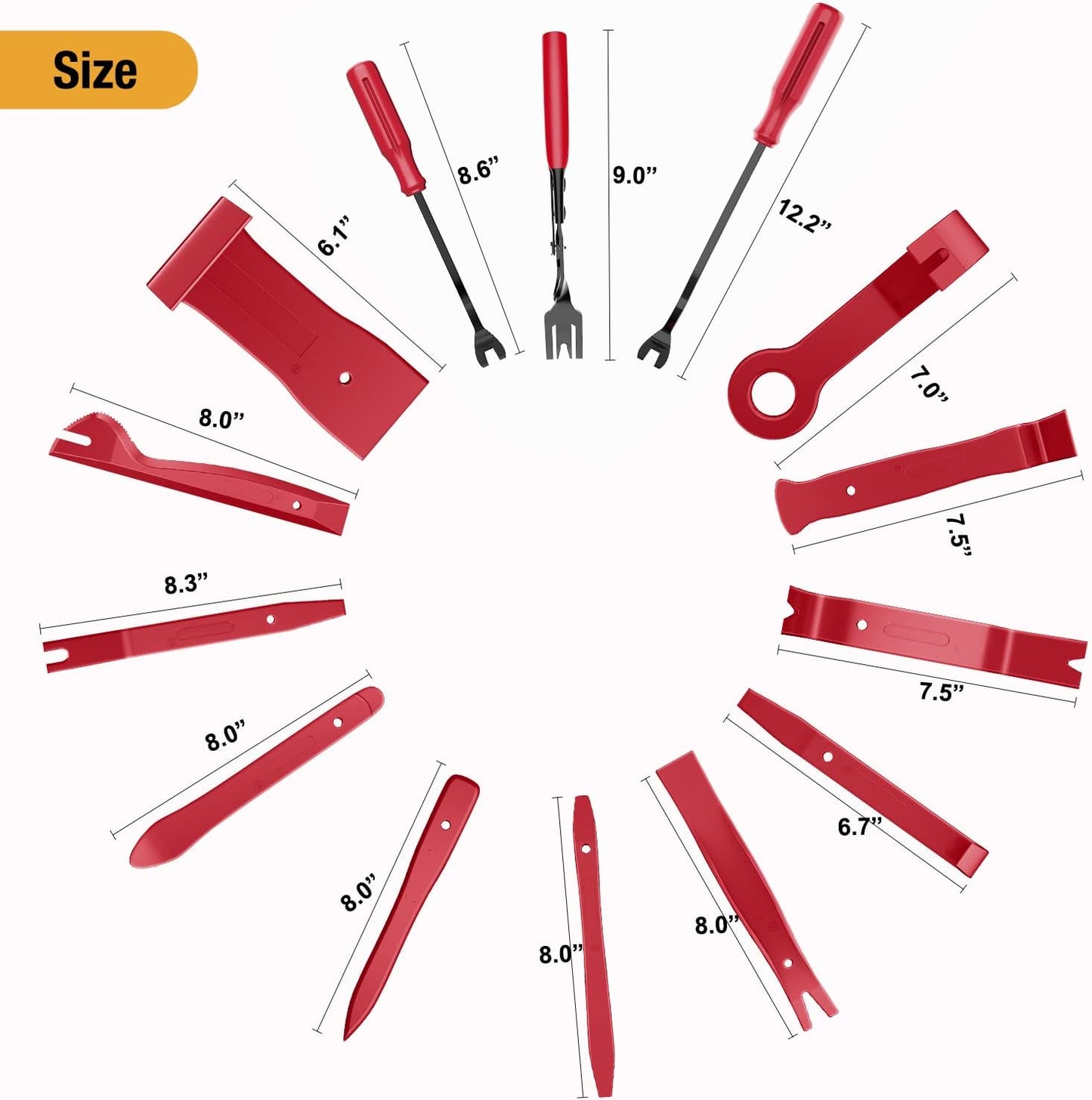 GOOACC 238Pcs Trim Removal Tool, Auto Push Pin Bumper Retainer Clip Set Fastener Terminal Remover Tool Adhesive Cable Clips Pry Kit Car Panel Radio Removal Auto Clip Pliers