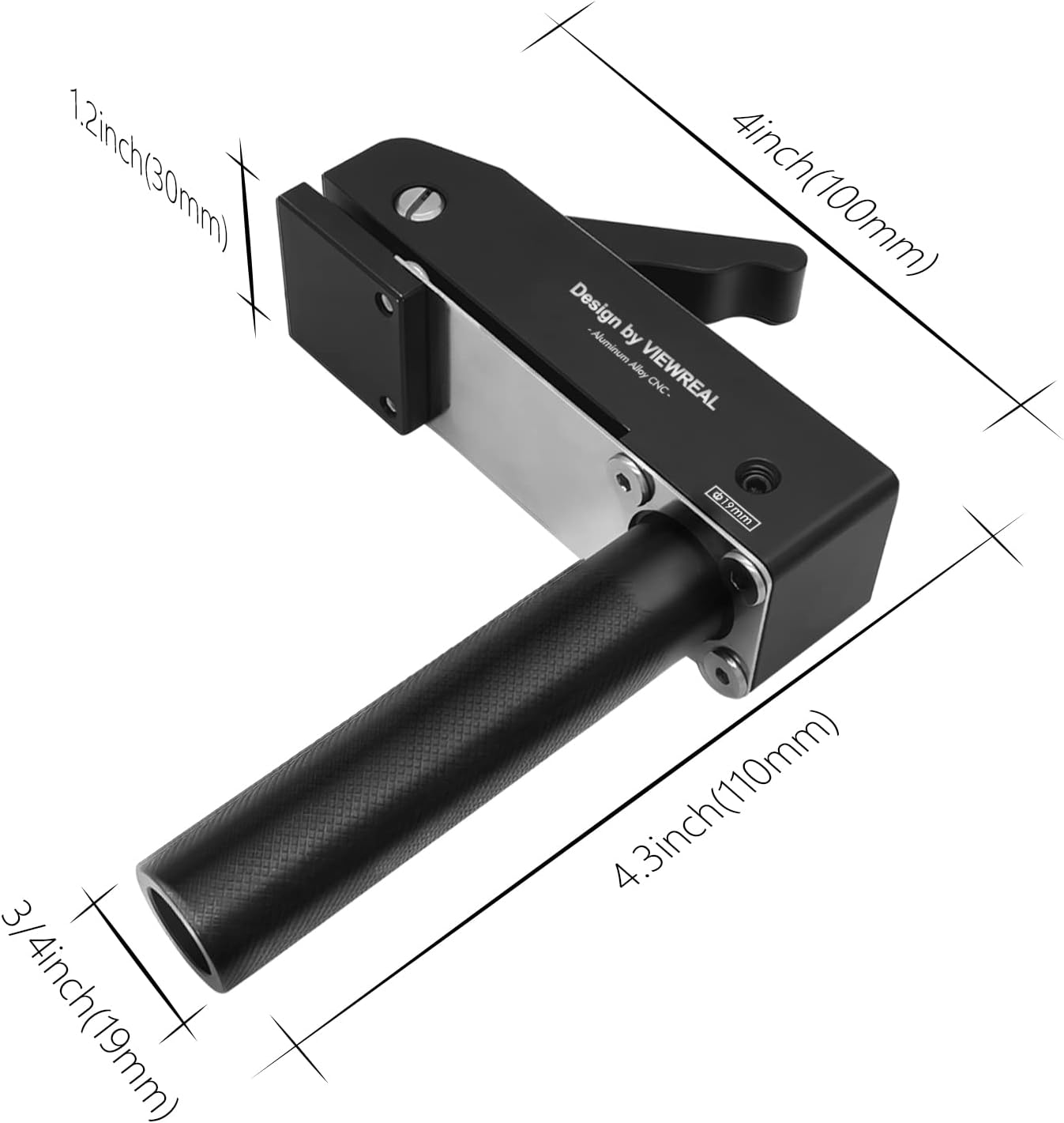 2 Pack 3/4 Inch (19mm) MFT Bench Dog Clamps, Aluminum Alloy Hold Down Clamps for Woodworking with Quick Release, Adjustable Benchtop Clamps for Secure Workholding and Versatile Use