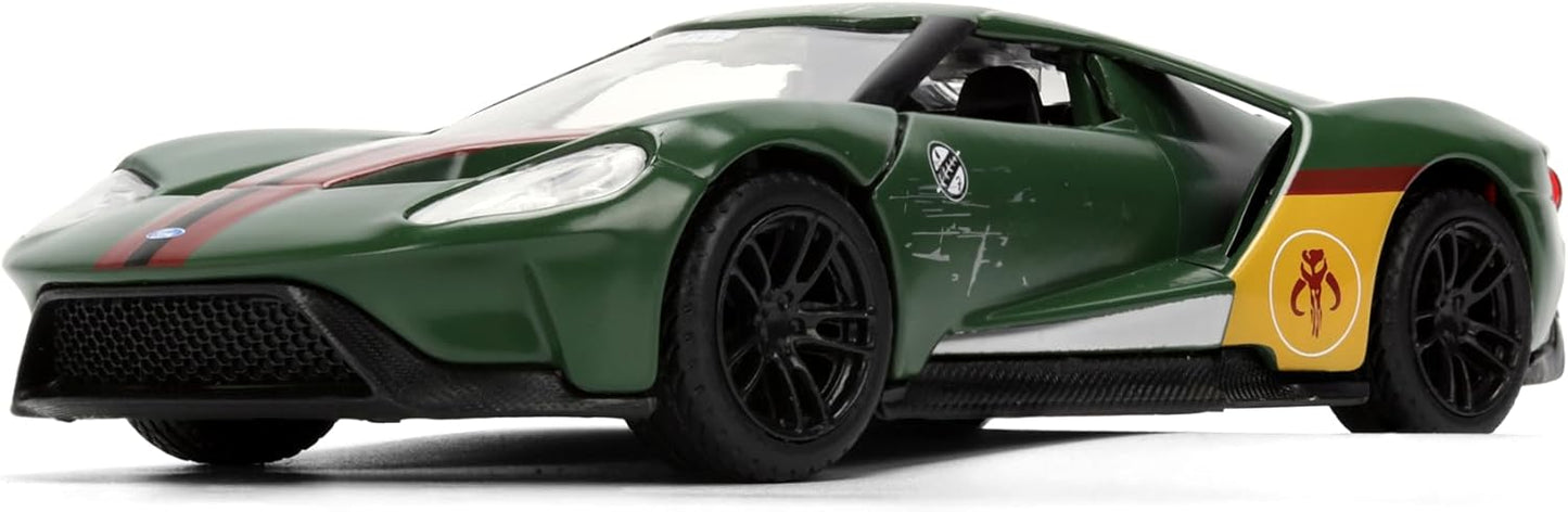 Jada Star Wars Boba Fett 2017 Ford GT – 1:32 Scale Hollywood Rides Die-Cast Collectible Car Toys – Toy for Collectors and Fans