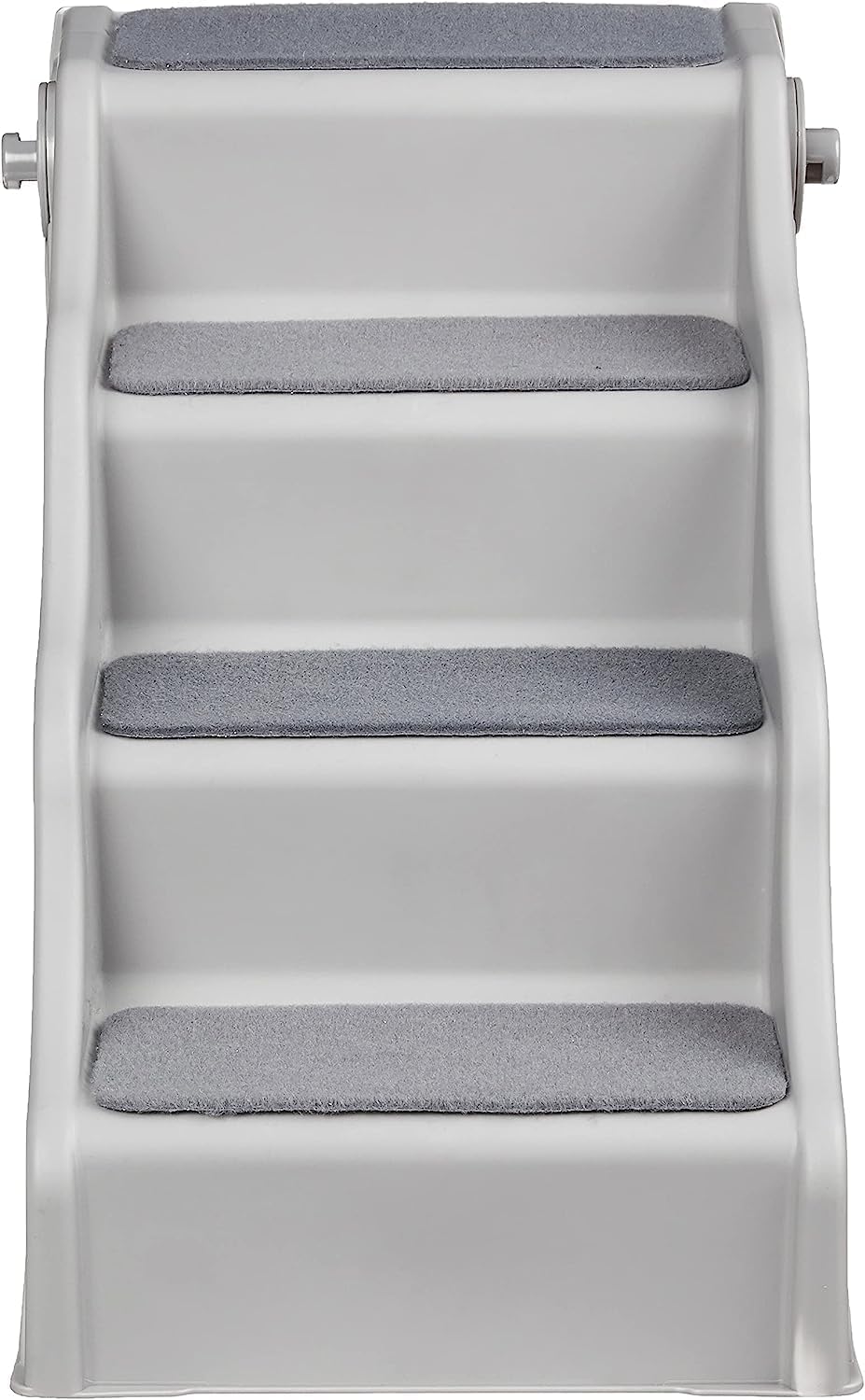 Amazon Basics Foldable Non-Slip Pet Stairs for Small Dogs and Cats, Senior Pets, Easy to Climb, 14.6" x 22.75" x 19.5", Grey
