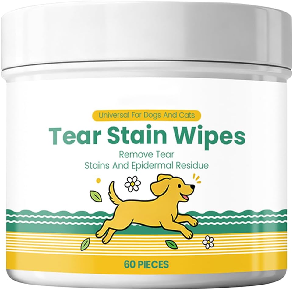 Tear Stain Wipes for Dogs | Bathing Pads | Gentle Dog Tear Wipes | for Small Medium Large Breed Puppy Kitten Skin Coat Travel Home Outdoor Indoor