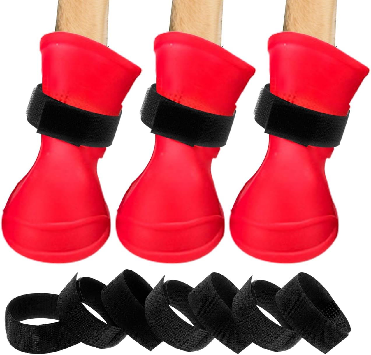VOSAREA 10pcs Dog Bootie Straps Non Slip Sock Holders Adjustable Paw Protector Bands Non Skid Sock Fasteners Pet Footwear Accessories for Rainy Muddy Outdoor Use