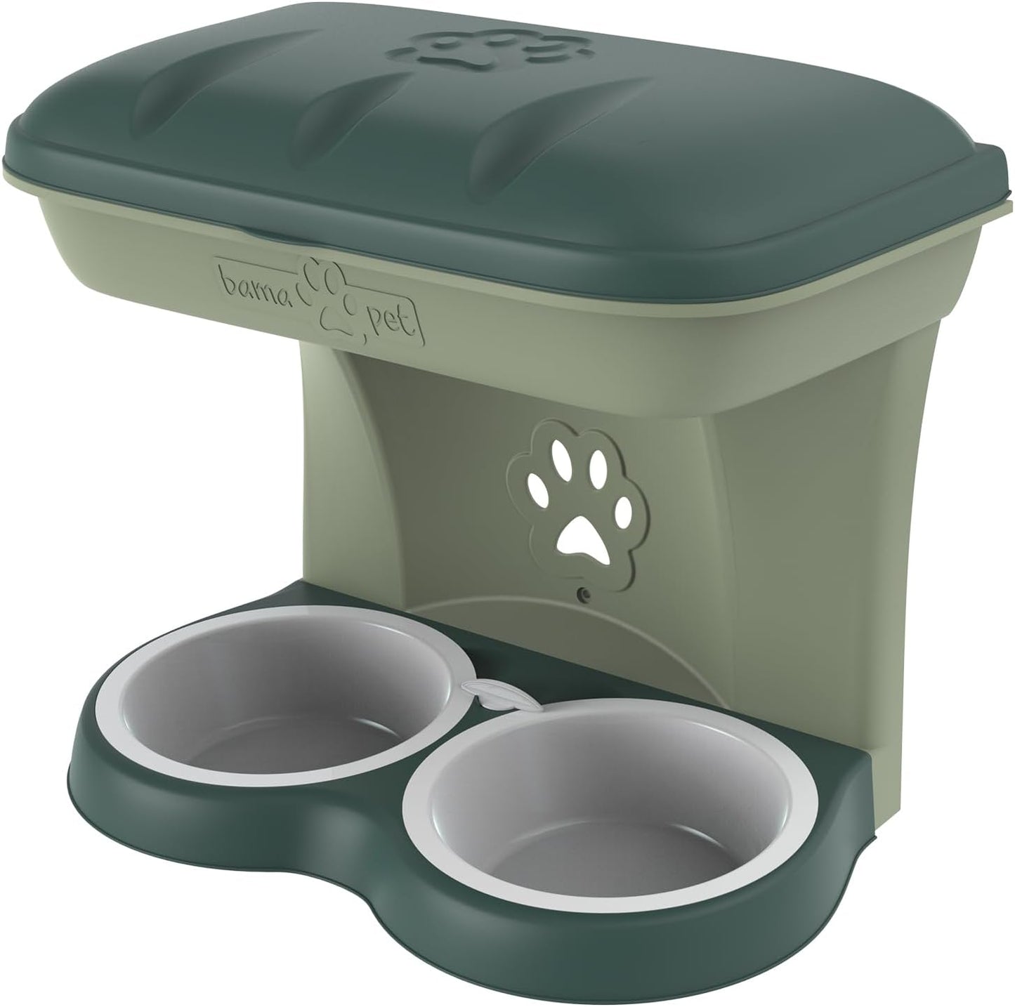 Bama Pet AP-19046 Elevated Food Stand - Large, Green