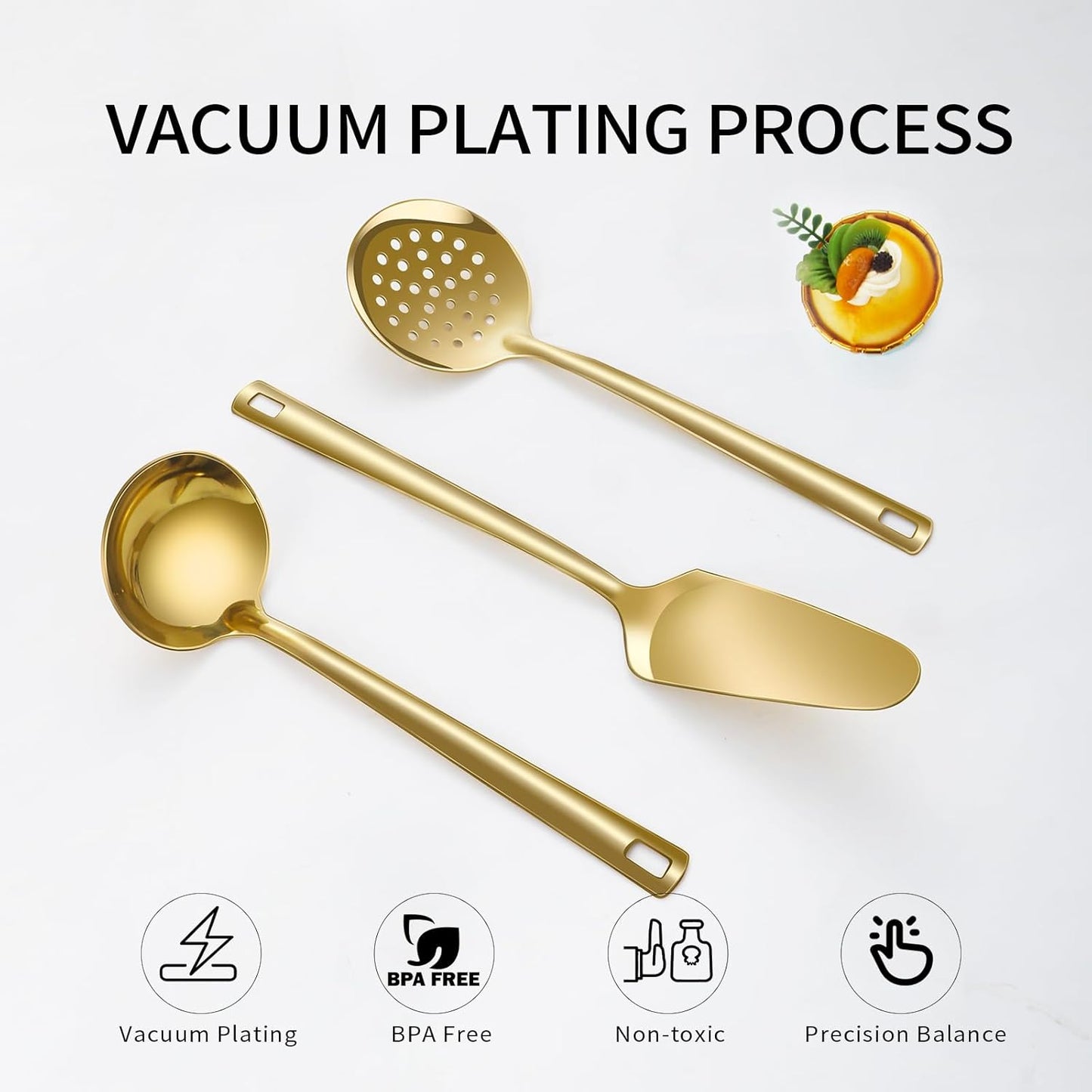 Lazycorner Cooking Utensil Set 11 Pcs Stainless Steel Kitchen Utensils Set Wok Utensils Kitchen Tool Set Spatula Set Heat Resistant Metal Kitchen Tools Ergonomic HandleEasy to Clean Dishwasher Safe