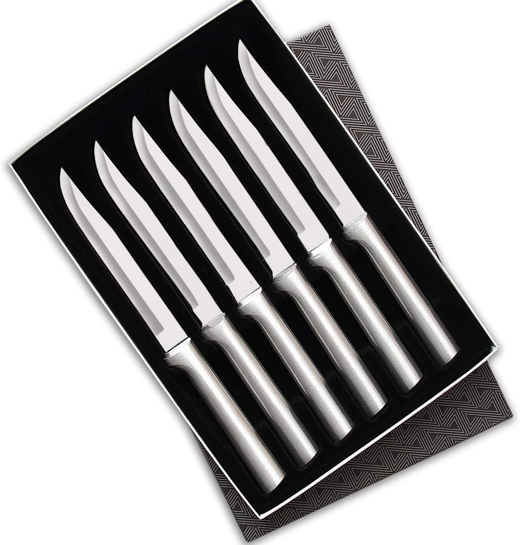 Rada Cutlery Six Utility/Steak Knives Gift Set (S06), 6-Piece Knife Set, Stainless Steel Blades, Silver Handle