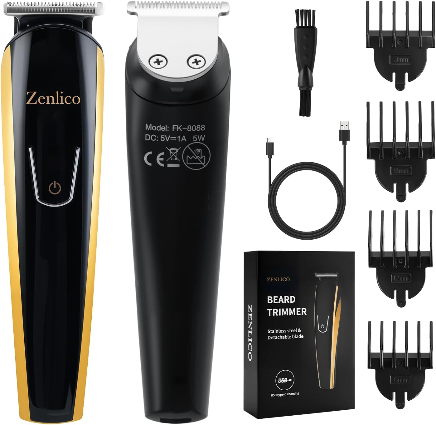 Beard Trimmer for Men, Rechargeable Men's Hair Trimmer & Clippers, Electric Grooming Kit for Beard, Face, Neck, Groin & Manscaping, Ideal Gift for Men