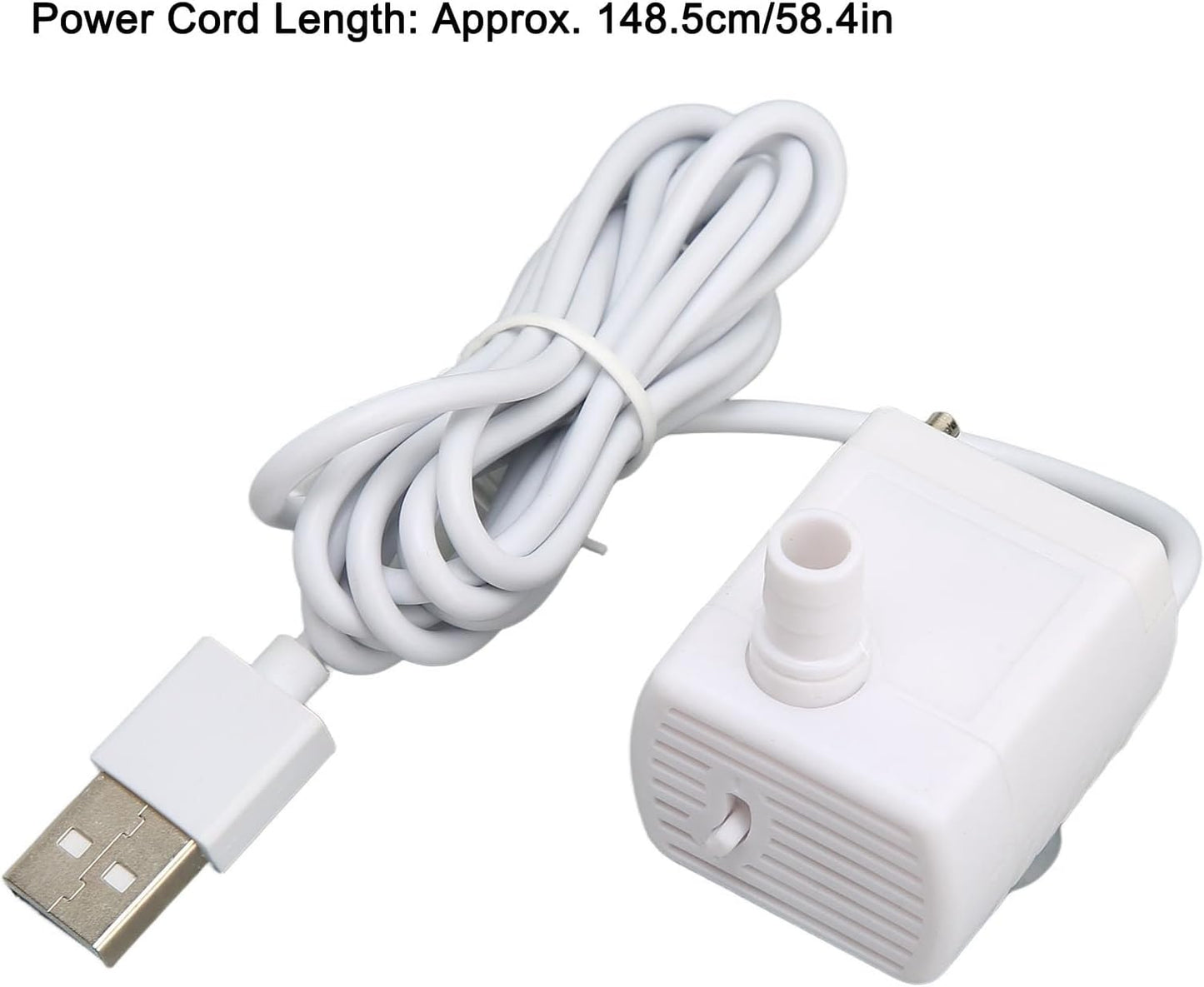 Cat Water Fountain Pump, Pet Water Fountain Pump Replacement Pump Quiet Prevent Dry Burning USB Powered DC Brushless Motor Mini Cat Water Dispenser Pump
