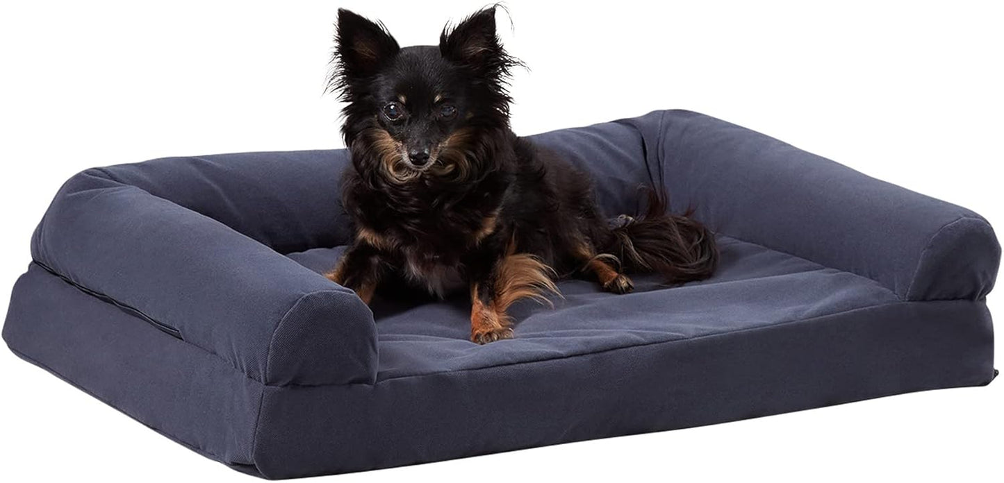South Pine Porch Luka Microfiber Sofa Style Dog Bed with Removable, Machine-Washable Cover, Denim, Medium (29 in. x 20 in.)
