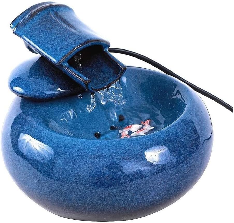 Fountain Cat Fountains Drinking,Pet Water Dispenser,Automatic Water Bowl for Pets,Water Fountain for Cats,Dogs,Birds,Small Animals Pet Water Dispenser (Color : Blue)