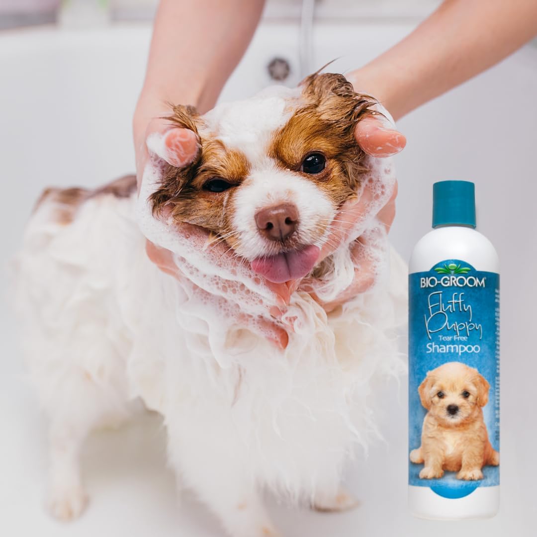 Bio-Groom Fluffy Puppy Tear-Free Shampoo- Dog Bathing Supplies, Puppy Shampoo, Cat & Dog Grooming Supplies for Sensitive Skin, Cruelty-Free, Made in USA, Tearless Products - 1 Gallon