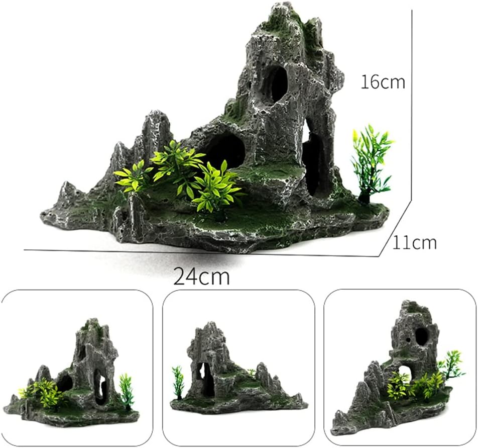 Aquarium Rockery Stone Aquatic Ornaments Fish Tank Landscaping Simulation Landscape Resin Rockery Stone Pet Accessoriess