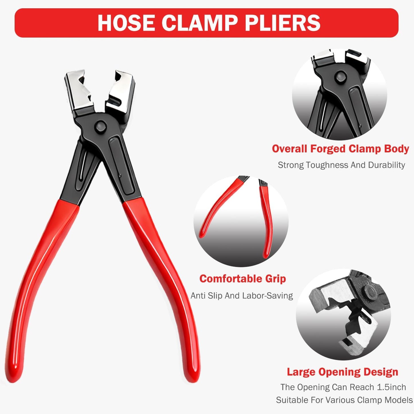 4 Pcs Electrical Disconnect Pliers for Cars,Hose Clamp Pliers,Automotive Electrical Connector Disconnect Tool,Connector Separator for Car, Truck Repair & 8PCS Terminal Removal Tools