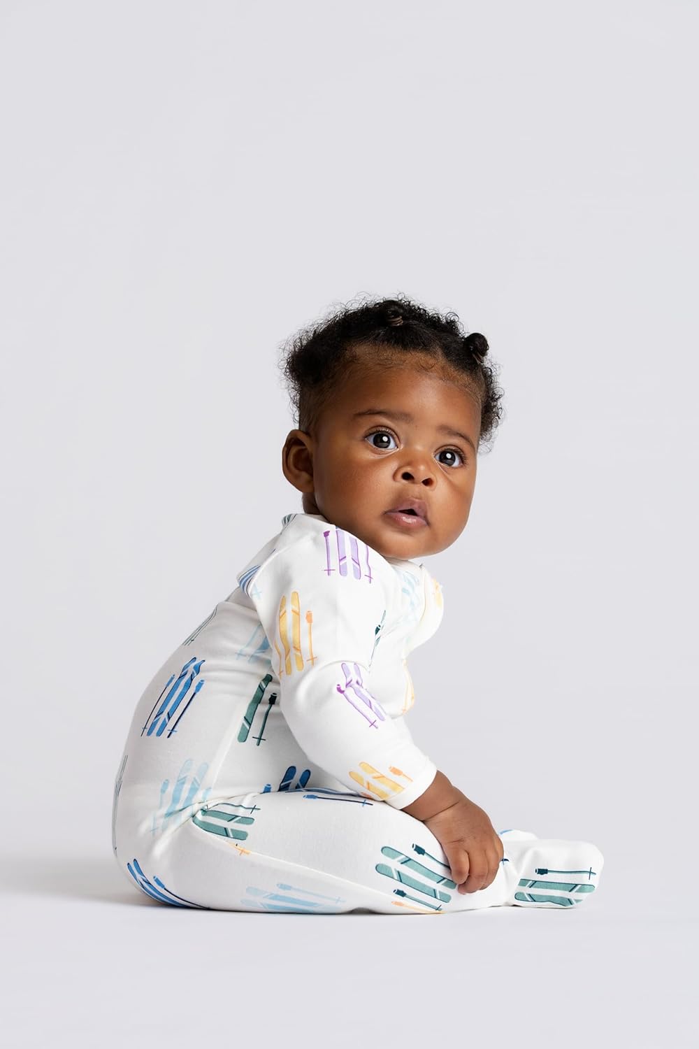 monica + andy Double Zipper One Piece, 100% Organic Baby Clothes for Girls & Boys, Unisex, Preemie, Newborn & Infant Sizes