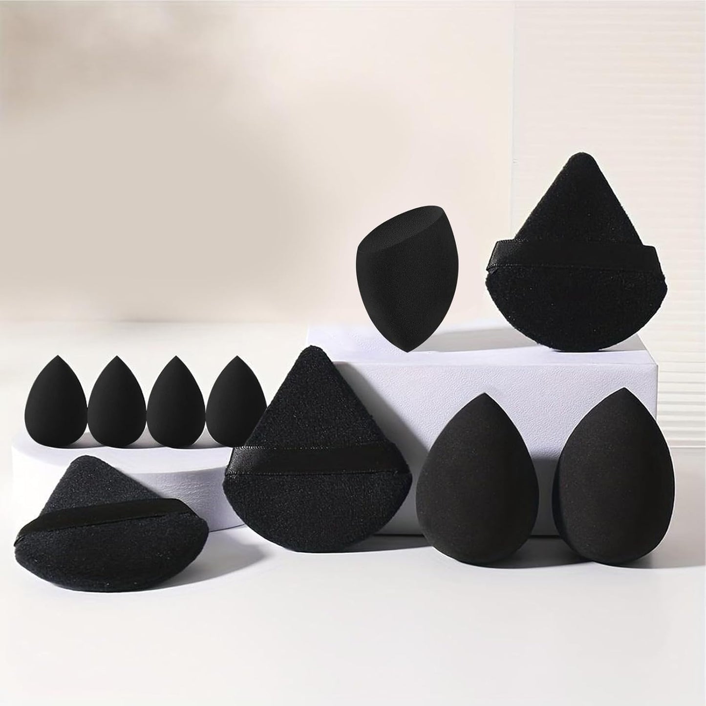 21 pcs Black Makeup Sponge Bulk:Makeup Sponges 21 Pcs for Liquid, Cream, and Powder, Multi-colored Pink make up sponges for foundation
