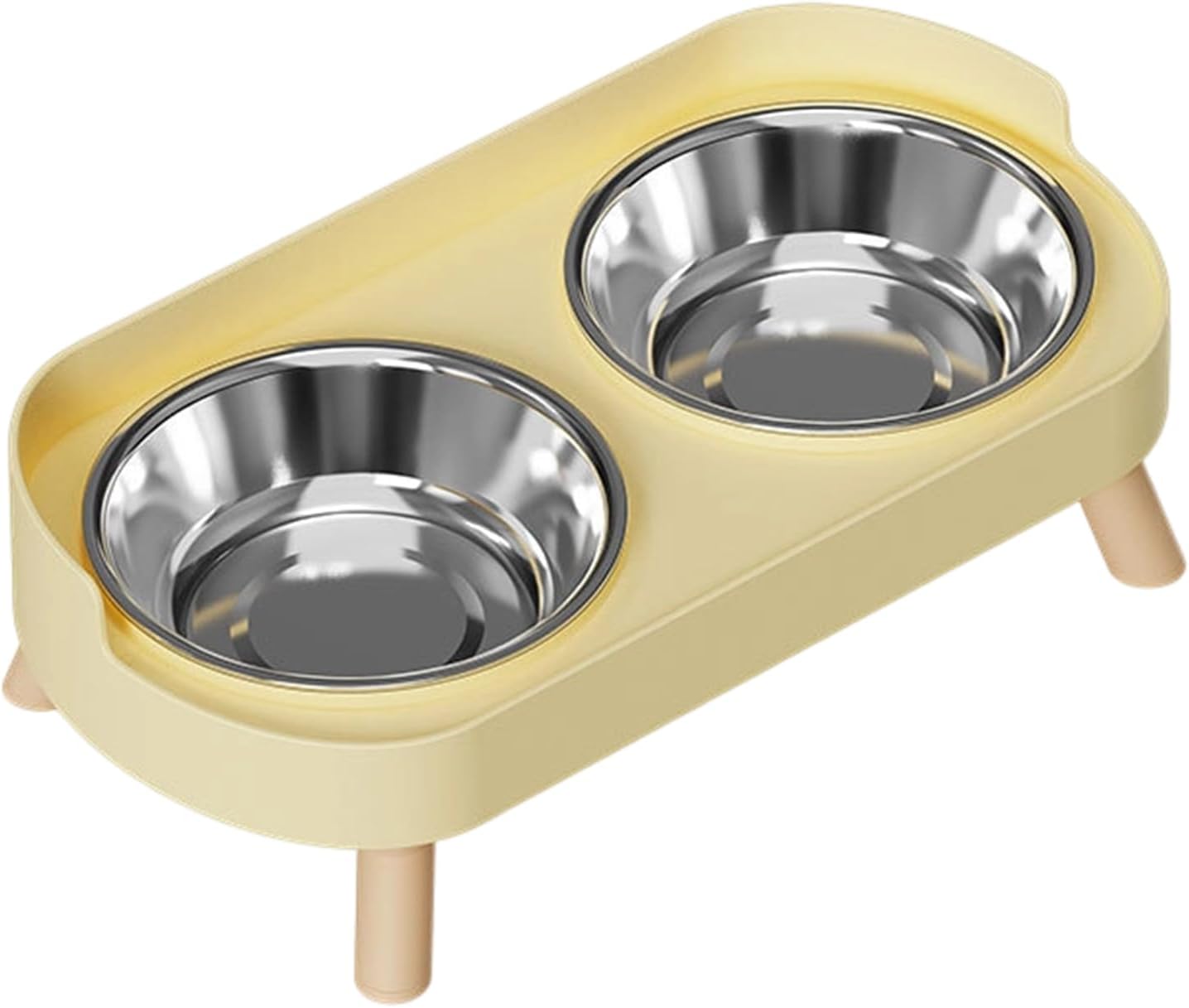 Stable Elevated Dog Bowl Stand with Double Dish Splash-Proof Design for Most Breeds Bright Color Stainless Steel Cats Dog Bowl Set