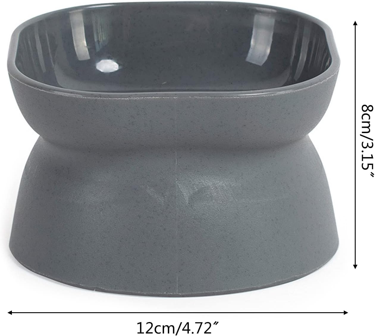 Cats Bowl Food Bowls Non Slip Dog Dish Pet Food Stress Relief Puppy Feeder Bowl with 10° Raised Stand Pet Feeding for for Dogs Elevated