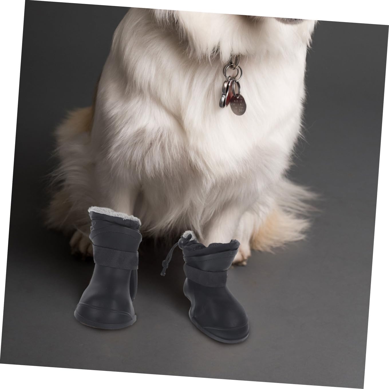 Waterproof Pet Rain Boots Non-Slip Silicone Dog Rain Shoes Black XXL Outdoor Paw Protectors for Large Medium Small Dogs