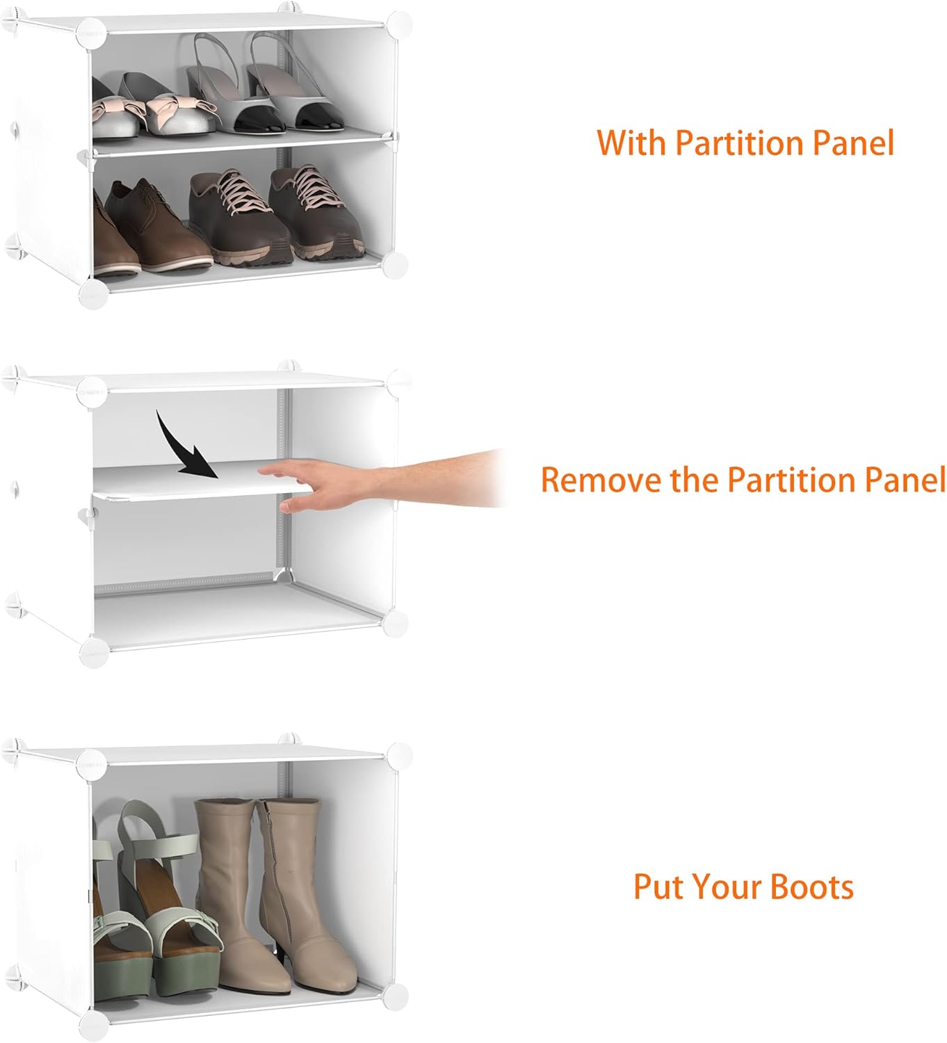 HOMIDEC Shoe Rack, 8 Tier Shoe Storage Cabinet 32 Pair Plastic Shoe Shelves Organizer for Closet Hallway Bedroom Entryway | 32 Pair, Shoe Shelves, Organizer, for Closet