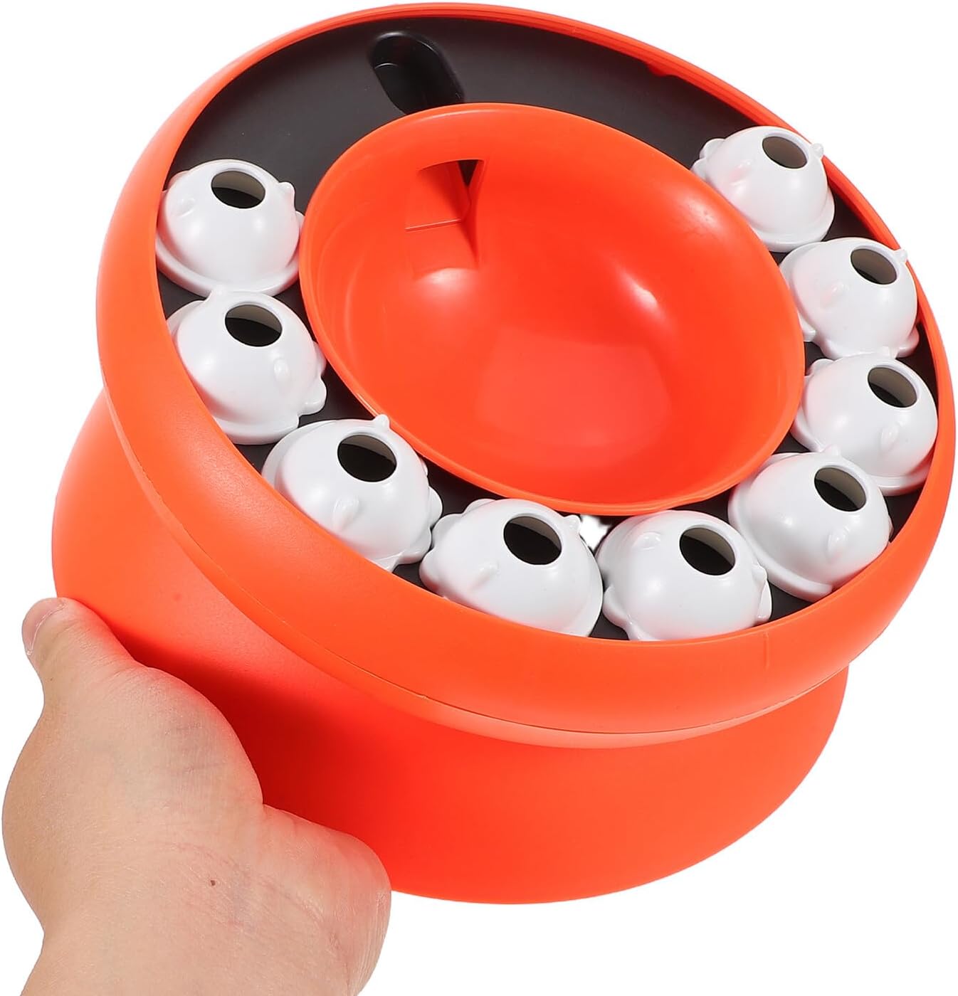 Milisten Slow Feeder Cat Bowl Slow Feeding Puzzle Pet Bowl Plastic Anti-gulping Kitten Feeding Dish Orange Interactive for Indoor Cats