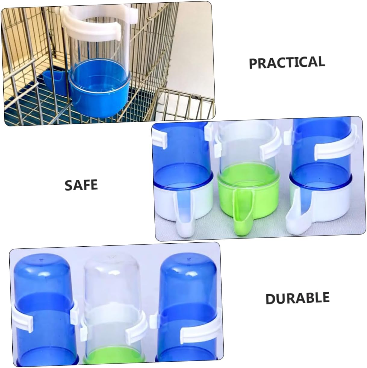 Automatic Bird Water Dispenser Leakproof Pet Drinking Fountain for Small Birds Parrots Cage Water Bowl 5.11X2.55X1.77 Inch Easy Installation Durable Hydration Solution