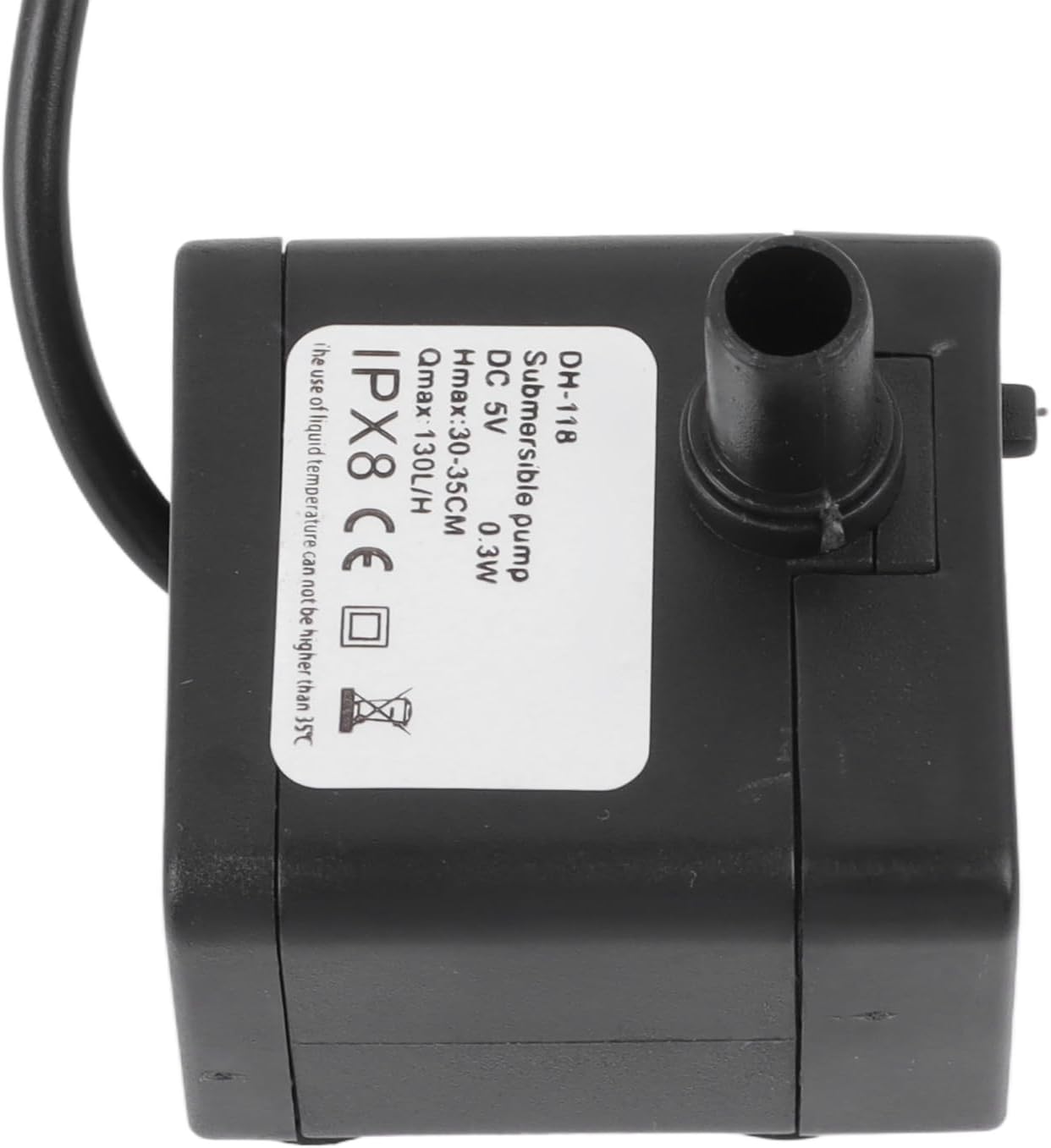 Pet Fountain Replacement Pump, High Power Submersible 130LH Convenient for Home