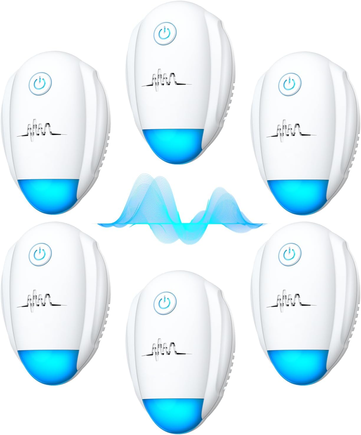 2026 Upgraded Ultrasonic Repeller 6 Packs,Indoor Ultrasonic Repellent, Electronic Plug in Pest Control for Bugs,Mosquito,Roach, Ant, Rodent, Mouse, Spider Repellent for House, Warehouse, Garage (6)