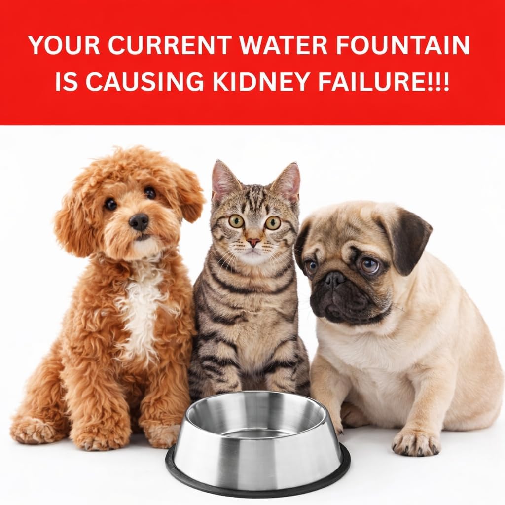Cat Water Fountain, Water Fountain for Dogs, Indoor Water Dispenser, 3L Automatic Cat Water Dispenser, Quiet Motor, Holds Water for 10 Days – Cute Pink Design