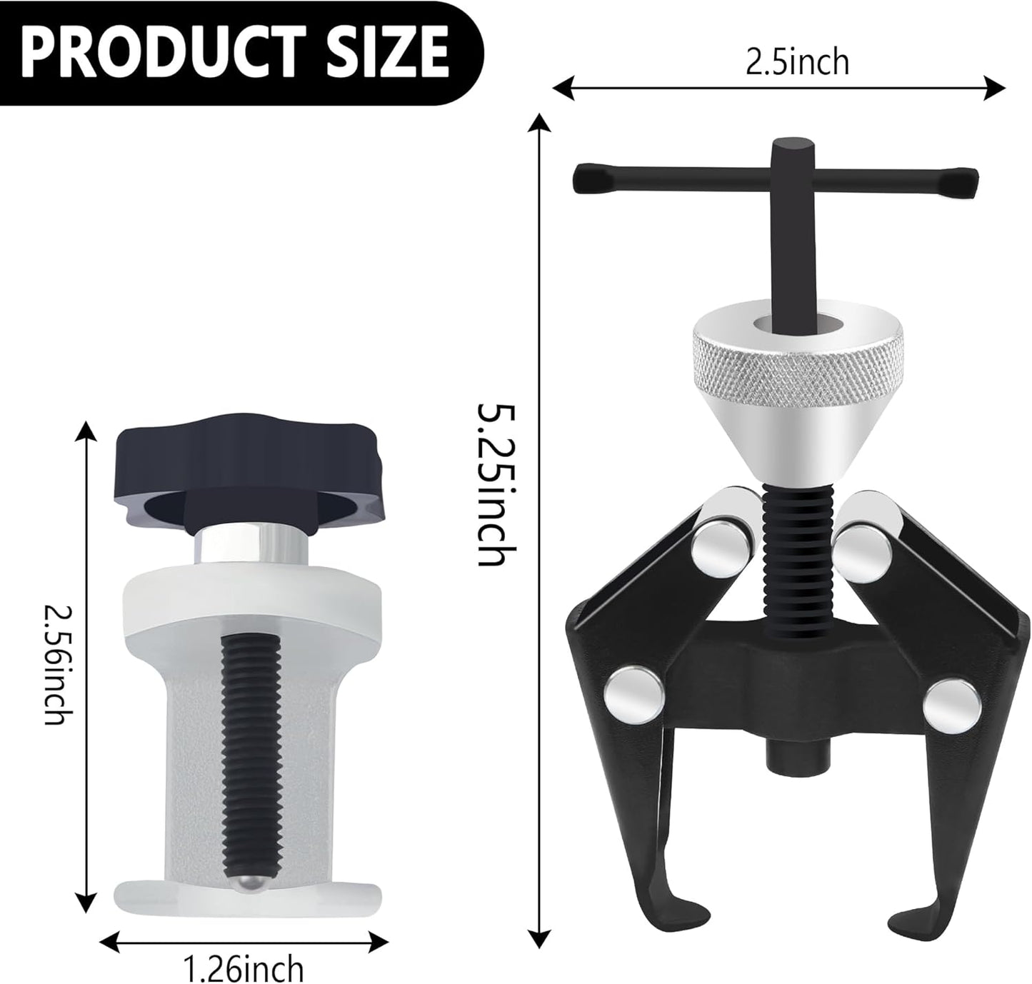 Windshield Wiper Arm Removal Tool Kit,Heavy Duty Wiper Arm Puller/Battery Terminal Puller,Universal Car Accessories Carbon Steel Small Bearing Puller for Most Car Truck SUV RV