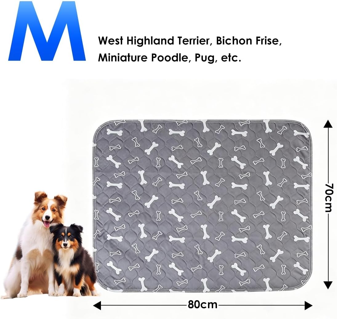 Puppy Pee Pads for Dogs Reusable Puppy Pads with Pheromones Durable 4-Layer Leak-Proof Training Mats with Non-Slip Bottom Pet Training Pads for Home & Travel-M