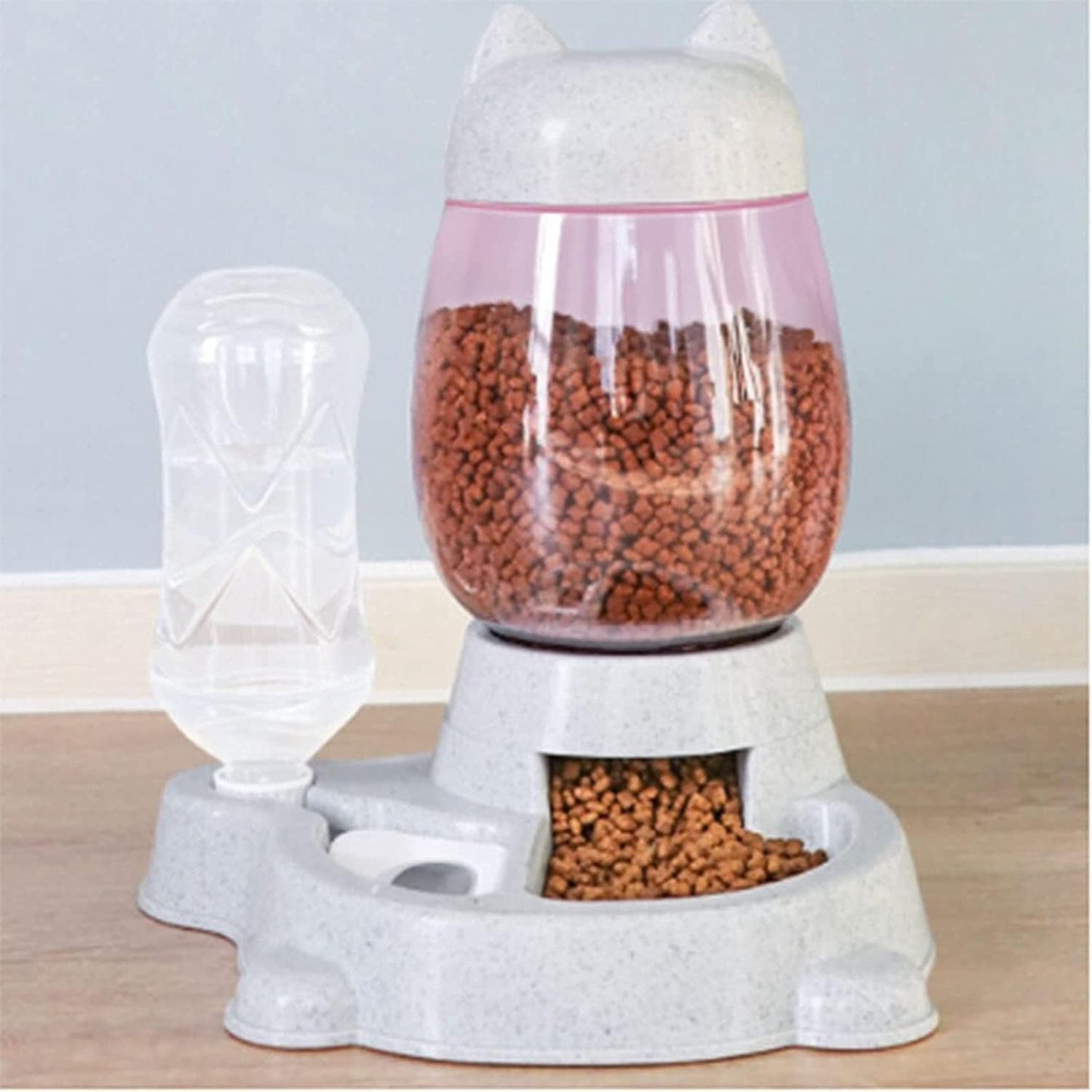 2.2L Pet Dog Cat Automatic Feeder 2 in 1 Unplugged Dog Cat Drinking Bowl Food Water Dispenser Large Capacity Cats Feeding Container Supplies cat Fountain