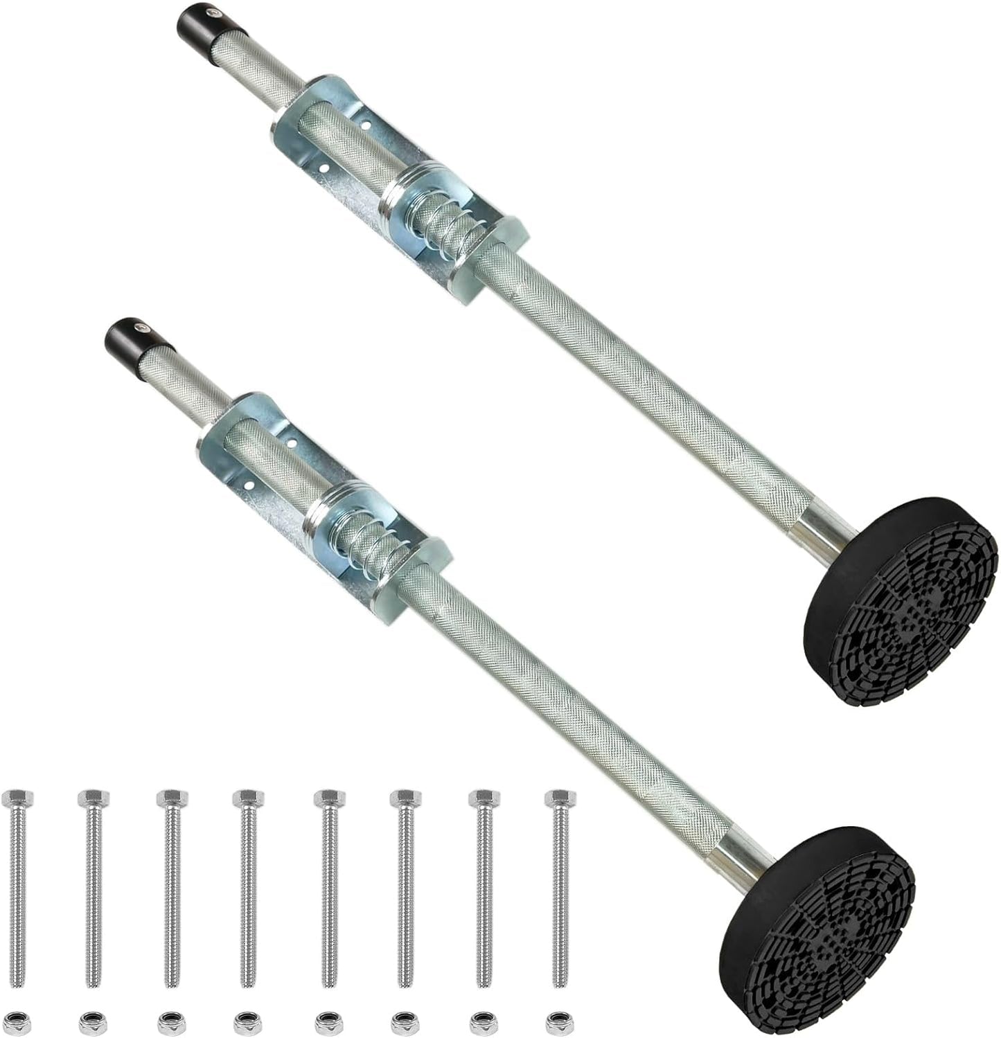 Ladder Leveler Pair with Rubber Feet Orange,Adjustable Ladder Leg Leveler for Extension Ladder Stabilizer Ladder Accessories 20"