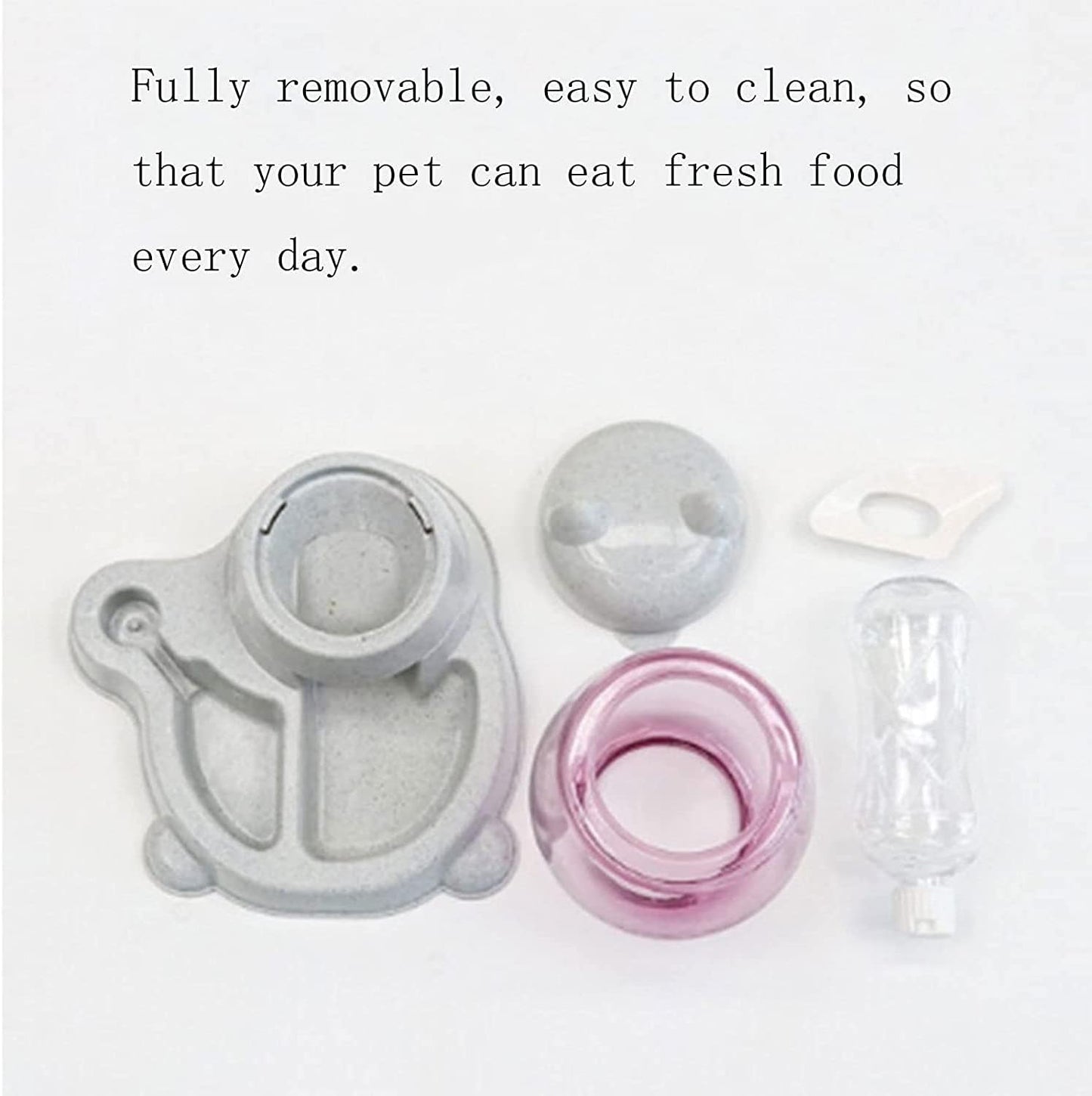 Water Dispenser 2.2L Pet Dog Cat Automatic Feeder 2 in 1 Unplugged Dog Cat Drinking Bowl Food Water Dispenser Large Capacity Cats Feeding Container Supplies cat Fountain