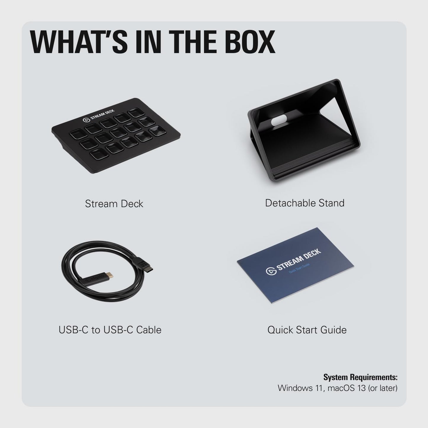 Elgato Stream Deck MK.2 – Studio Controller, 15 macro keys, trigger actions in apps and software like OBS, Twitch, YouTube and more, USB, works with Mac and PC