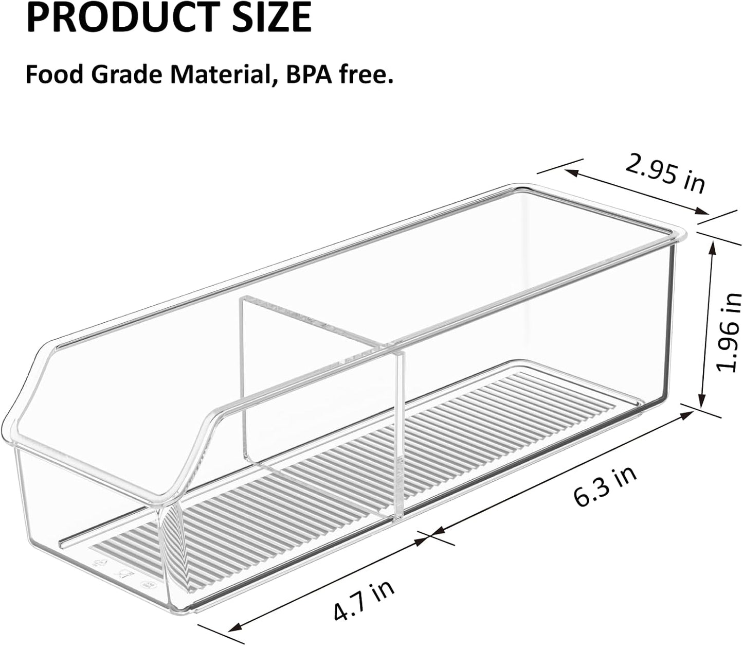 Tea Bag Organizer, Tea Bag Holder Box Storage Bin, Clear Tea Packet Plastic Drawer, Sugar Packet, Coffee, Condiment, Spice Bag Holder for Kitchen Cabinet, Countertop, Fridge