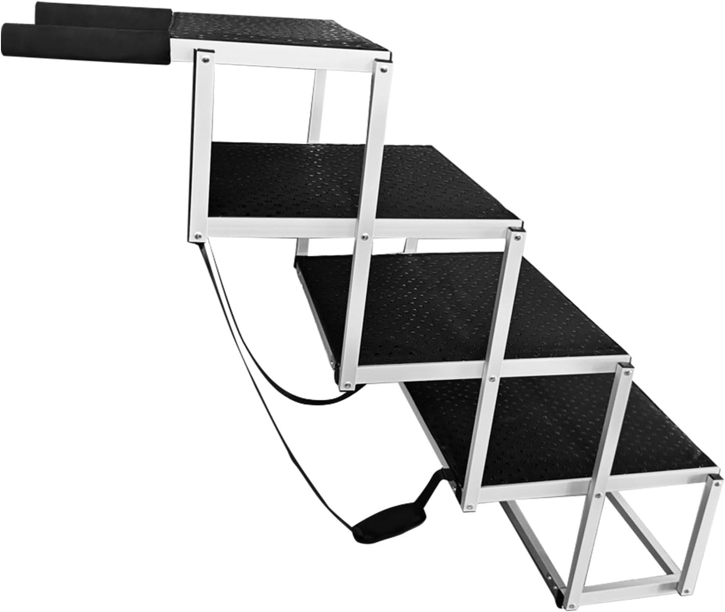 Extra Wide Dog Steps for Car: Folding Large Dogs Ramp & Ladder for SUV & Truck - Foldable & Portable High Bed Stairs for Small & Medium Pet