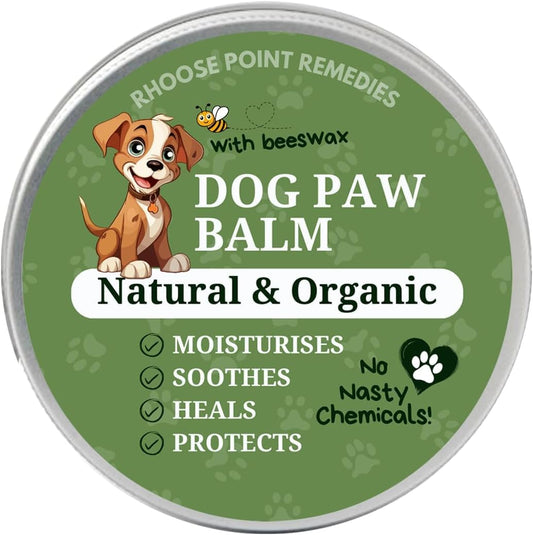 Lick Safe Dog Paw Balm - Softens, Heals, Soothes & Protects Dogs Paws, Noses & Skin. All Natural, Organic Ingredients. Lick-Safe Protection for Dogs with Beeswax (2 fl.oz - Standard Tin)