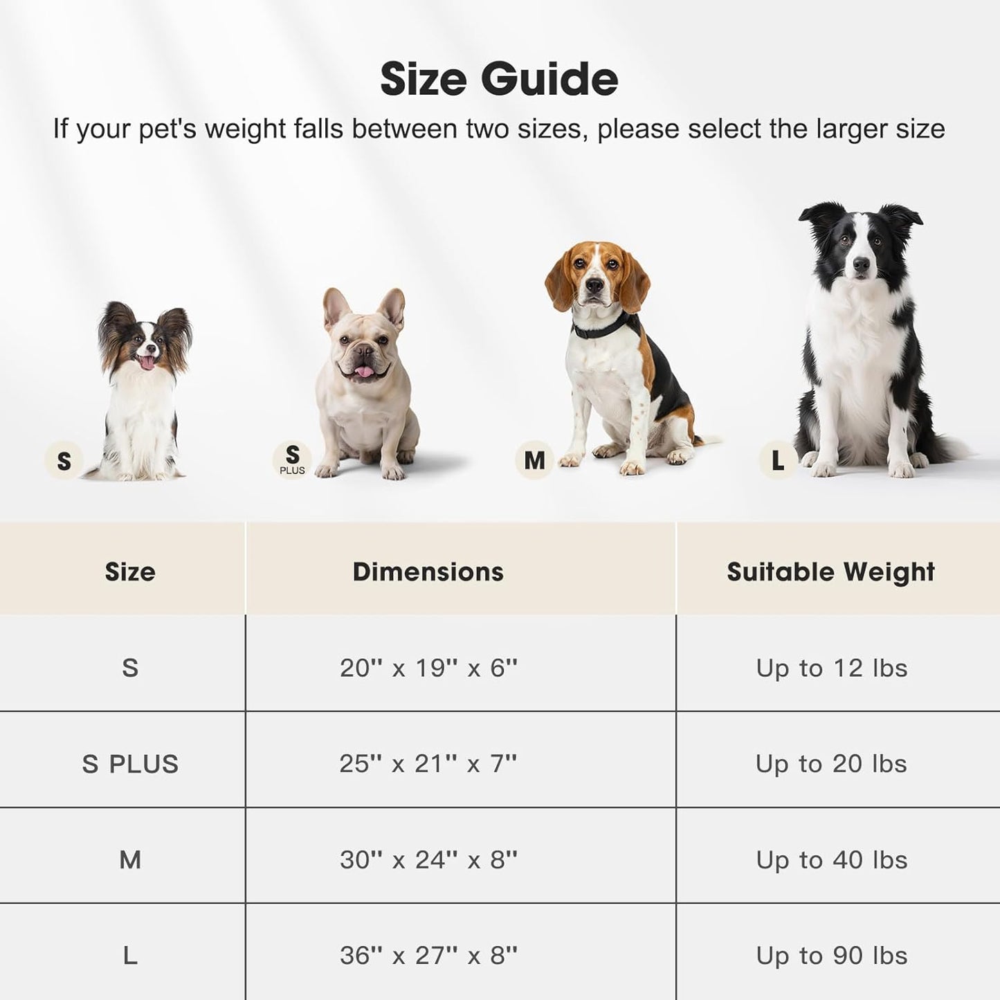 MIXJOY Dog Beds for Small Dogs Cats, Washable Dog Bed with Removable Cover, Soft Calming Cat Bed for Indoor Cats, Rectangle Pet Sofa Bed for Puppy Kitty, Anti-Slip Bottom,20"x19"x6", Beige