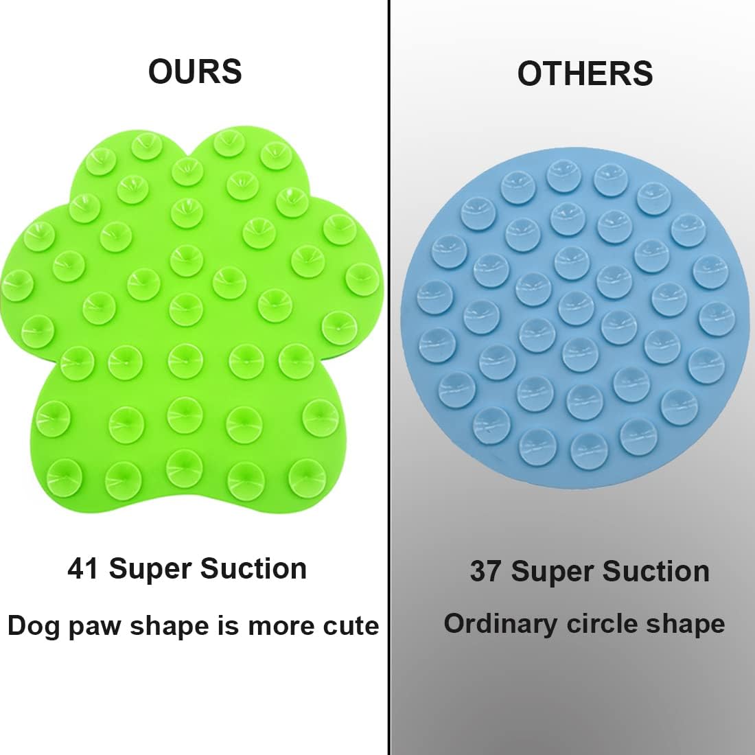 Dog Lick Pad, Dog Washing Distraction Device, Slow Eating Cute Mat with Super Suction for Pet Licking Peanut Butter, Bathing, Grooming Training (Green)