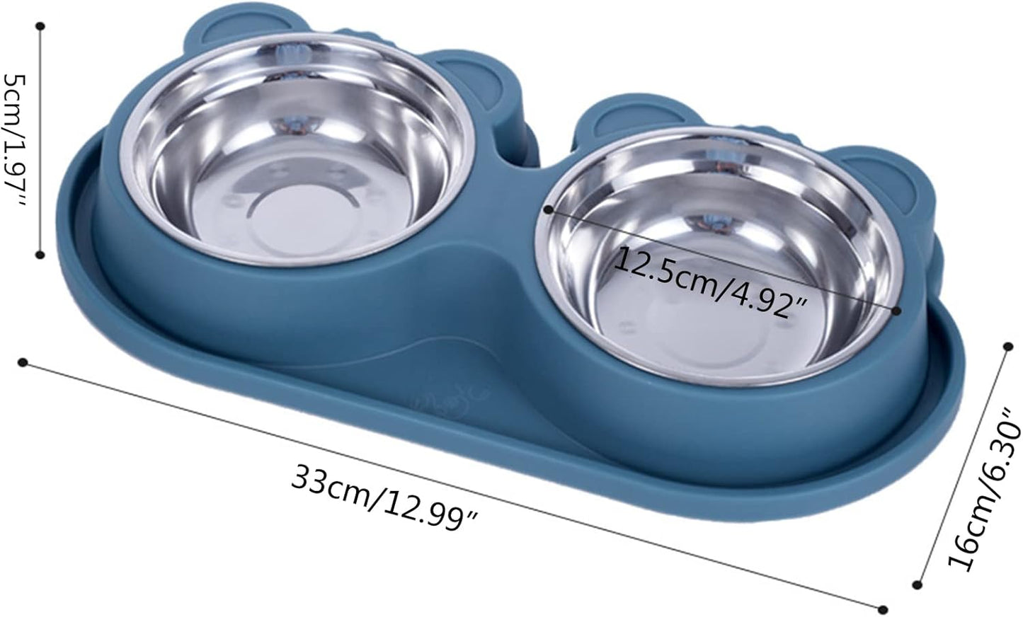 Pet Automatic Feeder + Waterer for Cat Stainless Steel Bowl Anti-Leak Water Fountain 2 in 1 Pet Tableware Dog Water Feed