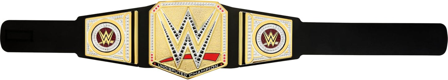 Mattel WWE Championship Title, Undisputed WWE Universal Championship Role-Play & Costume Accessory, Wearable Leather-like Belt 3+ Feet