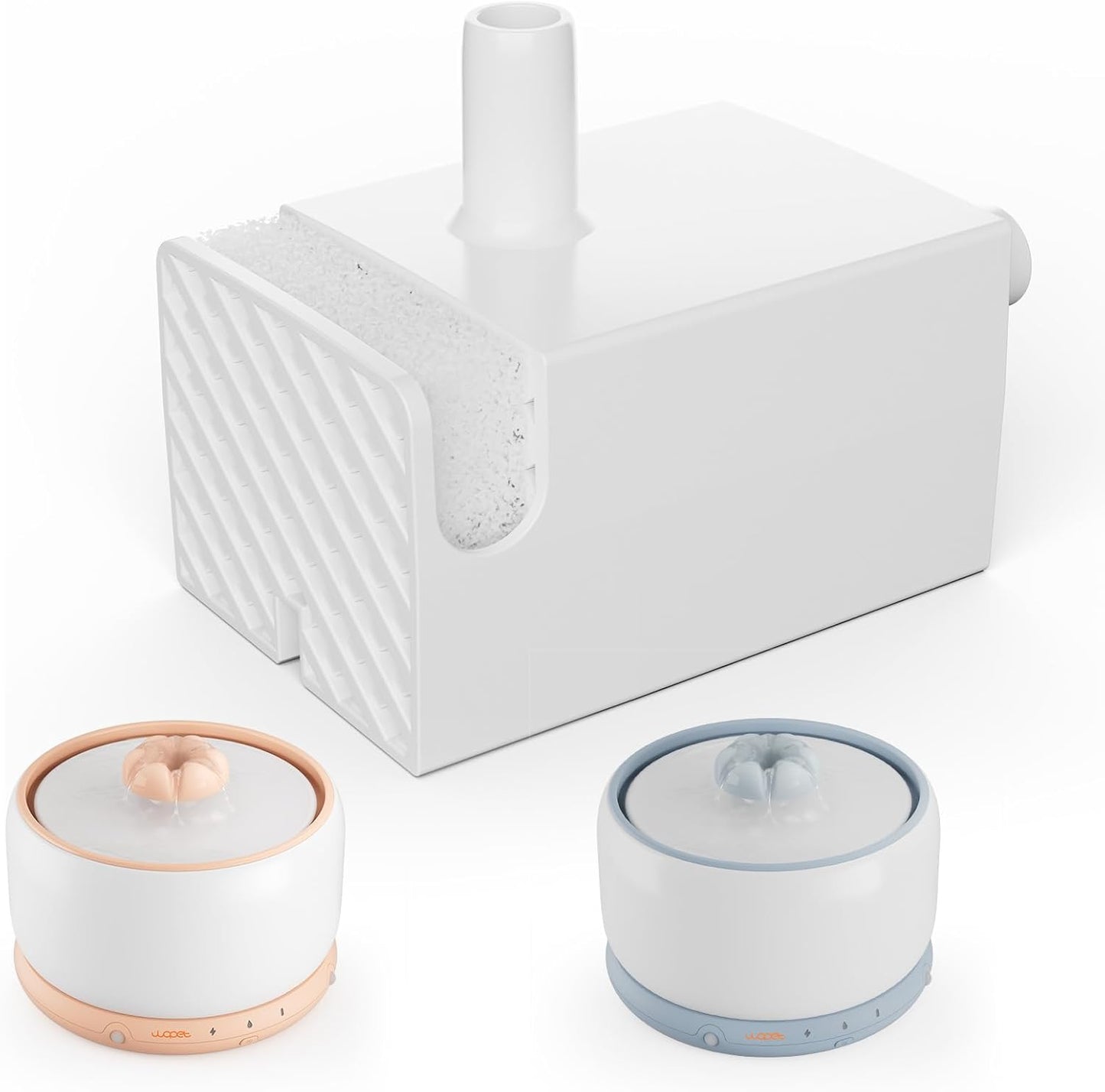 WOPET Wireless Cat Water Fountain Pump for W03 Ceramic Cat Fountain, Pet Fountain Pump Replacement